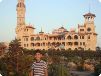 2008 Ahmed In front of The Montaza Palace, Alexandria, Egypt.